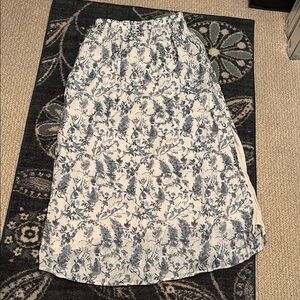 Lucy Paris Blue and White Floral Maxi Skirt